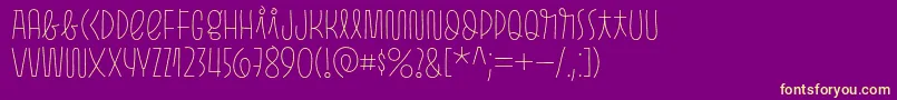 Pasto Sharp Thin Font – Yellow Fonts on Purple Background