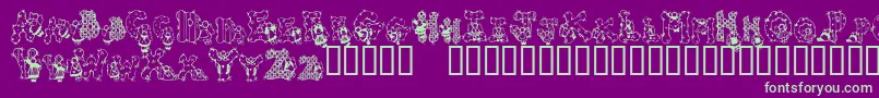 PATCA    Font – Green Fonts on Purple Background