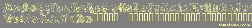 PATCA    Font – Yellow Fonts on Gray Background