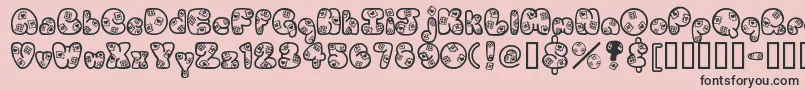 Patches Font – Black Fonts on Pink Background