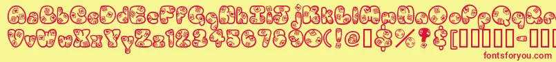フォントPatches – 赤い文字の黄色い背景