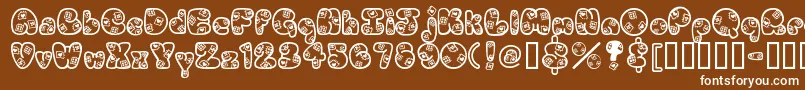 フォントPatches – 茶色の背景に白い文字