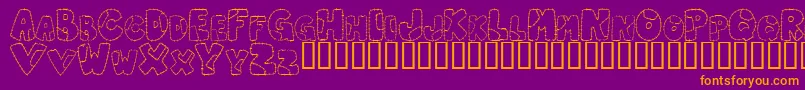 PATCL    Font – Orange Fonts on Purple Background