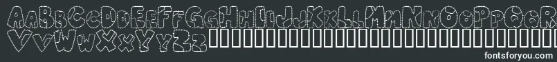 Шрифт PATCL    – белые шрифты на чёрном фоне