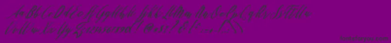 fuente Patricia Script – Fuentes Negras Sobre Fondo Morado