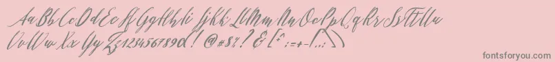 Шрифт Patricia Script – серые шрифты на розовом фоне