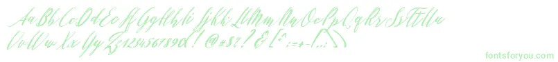 Patricia Script Font – Green Fonts on White Background