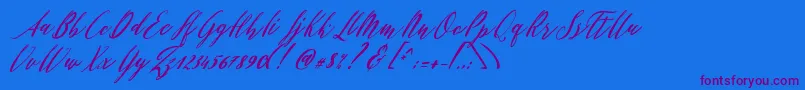 Patricia Script-fontti – violetit fontit sinisellä taustalla
