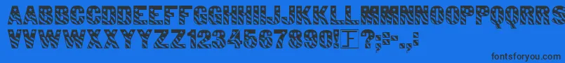 Patriot Font – Black Fonts on Blue Background