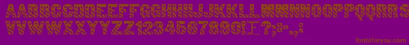Fonte Patriot – fontes marrons em um fundo roxo