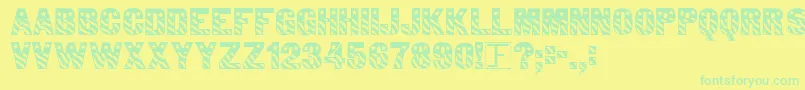 Patriot-Schriftart – Grüne Schriften auf gelbem Hintergrund