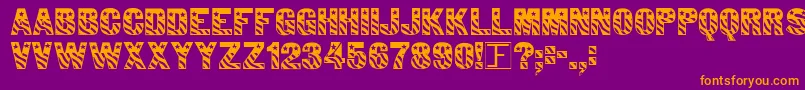 Patriot Font – Orange Fonts on Purple Background