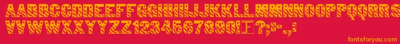 Patriot Font – Orange Fonts on Red Background