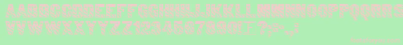 Patriot Font – Pink Fonts on Green Background