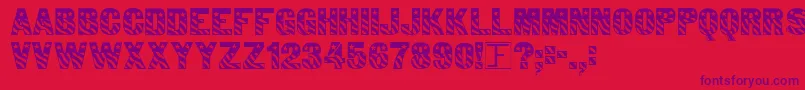 Patriot Font – Purple Fonts on Red Background