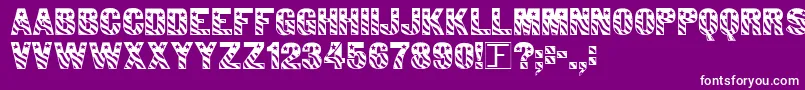 Patriot Font – White Fonts on Purple Background