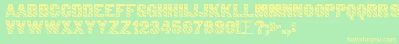 Patriot Font – Yellow Fonts on Green Background