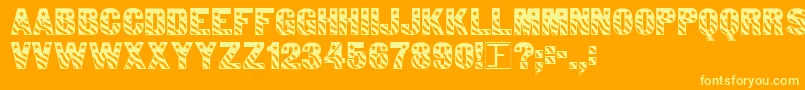 Patriot Font – Yellow Fonts on Orange Background