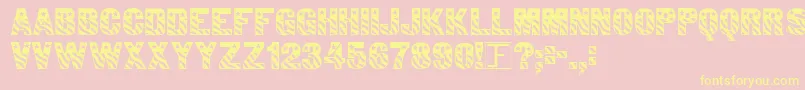 Patriot Font – Yellow Fonts on Pink Background