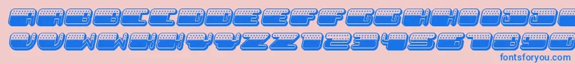 Patriotic Italic Font – Blue Fonts on Pink Background