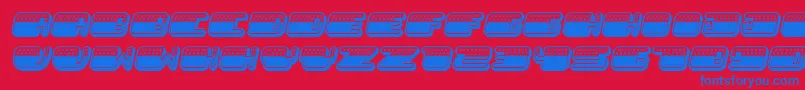 Patriotic Italic Font – Blue Fonts on Red Background