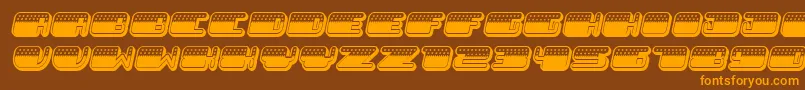 Patriotic Italic Font – Orange Fonts on Brown Background