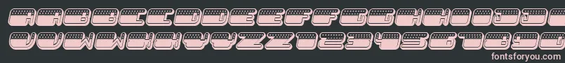 Patriotic Italic Font – Pink Fonts on Black Background