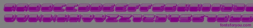 フォントPatriotic Italic – 紫色のフォント、灰色の背景