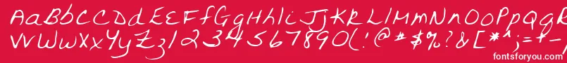 VickiRegular Font – White Fonts on Red Background