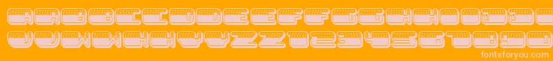 Patriotic-fontti – vaaleanpunaiset fontit oranssilla taustalla