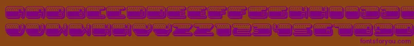 Patriotic Font – Purple Fonts on Brown Background