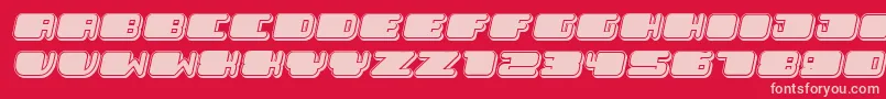 PatrioticBlack Italic Font – Pink Fonts on Red Background