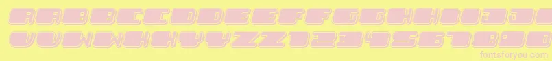 PatrioticBlack Italic Font – Pink Fonts on Yellow Background