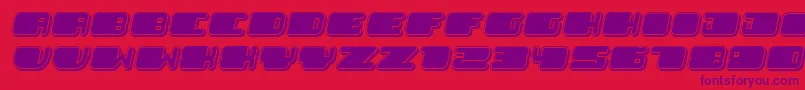 PatrioticBlack Italic Font – Purple Fonts on Red Background