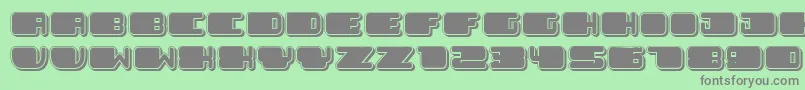 PatrioticBlack Font – Gray Fonts on Green Background