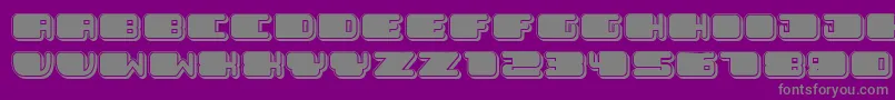 PatrioticBlack Font – Gray Fonts on Purple Background