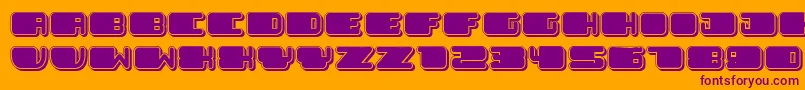 PatrioticBlack Font – Purple Fonts on Orange Background