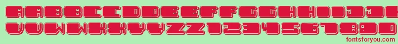 PatrioticBlack Font – Red Fonts on Green Background