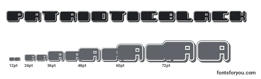 PatrioticBlack Font Sizes