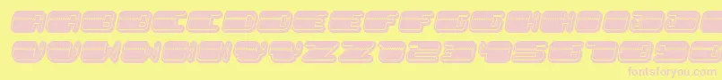 PatrioticFilled Italic Font – Pink Fonts on Yellow Background