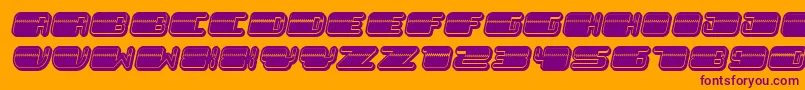 PatrioticFilled Italic Font – Purple Fonts on Orange Background