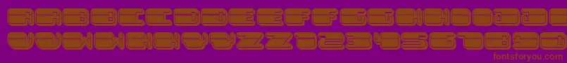 PatrioticFilled Font – Brown Fonts on Purple Background