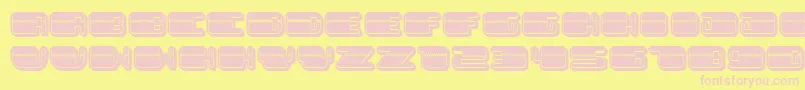 PatrioticFilled Font – Pink Fonts on Yellow Background