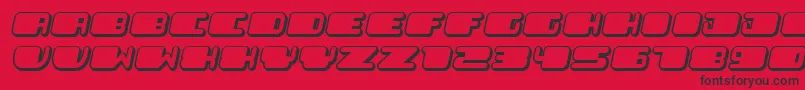 Police PatrioticFlat Italic – polices noires sur fond rouge