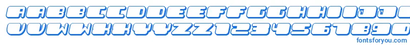 Police PatrioticFlat Italic – polices bleues