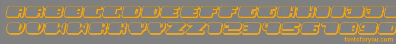 fuente PatrioticFlat Italic – Fuentes Naranjas Sobre Fondo Gris