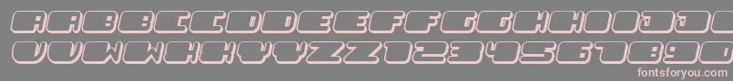 PatrioticFlat Italic Font – Pink Fonts on Gray Background