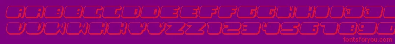 PatrioticFlat Italic Font – Red Fonts on Purple Background