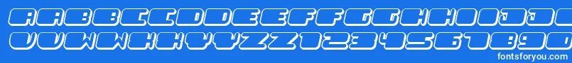 Police PatrioticFlat Italic – polices blanches sur fond bleu