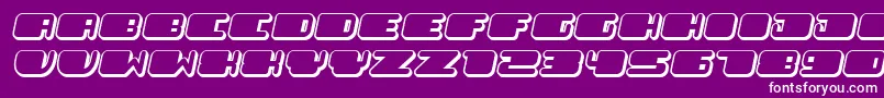 フォントPatrioticFlat Italic – 紫の背景に白い文字